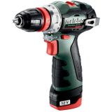 Metabo PowerMaxx BS BL Q (601749500) Accu-boorschroefmachine 12V 2x2Ah Li-Ion; Lader LC 40; Kunststof koffer