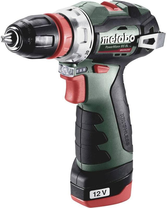 Metabo PowerMaxx BS BL Q (601749500) Accu-boorschroefmachine 12V 2x2Ah Li-Ion; Lader LC 40; Kunststof koffer