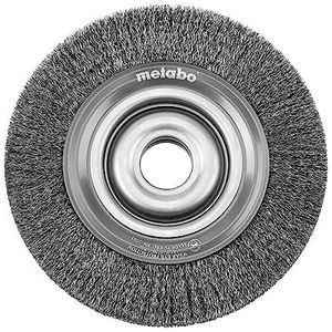 Metabo Ronde borstel van staaldraad (maat 150x28x20/0,3 mm/EU, gegolfde draad, voor het verwijderen van roest/verf/vuil) 629070000