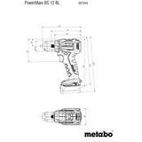 Metabo PowerMaxx BS 12 BL Accu Boorschroefmachine 12V | 2 x 2.0 Ah, SC 30 | metaBOX 118 - 601044500