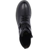 Remonte - Enkellaarsjes - Zwart - Leer - Wol