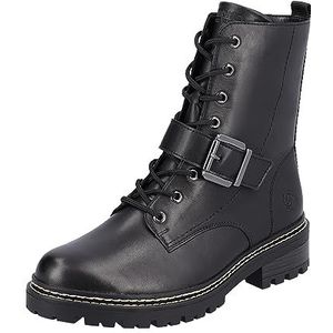 Remonte - Enkellaarsjes - Zwart - Leer - Wol