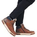 Rieker - Winterlaarzen - Bruin-gecombineerd - Waterafstotende RiekerTEX-membraan