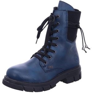 Rieker Z9124 Veterlaarzen voor dames, blauw, 37 EU