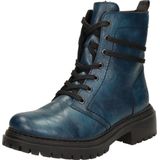 Rieker - Veterboot - Petrol - Imitatieleer - Gevoerd met Fake-Fur