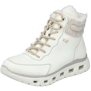 Rieker M6010 Veterlaarzen voor dames, wit, 42 EU