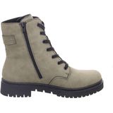 Veterlaarsjes - Effen - Imitatieleer, Textiel - Gevoerd, Middelhoge Hak