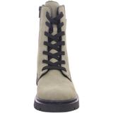 Veterlaarsjes - Effen - Imitatieleer, Textiel - Gevoerd, Middelhoge Hak