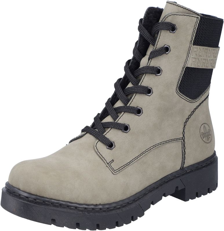 Veterlaarsjes - Effen - Imitatieleer, Textiel - Gevoerd, Middelhoge Hak