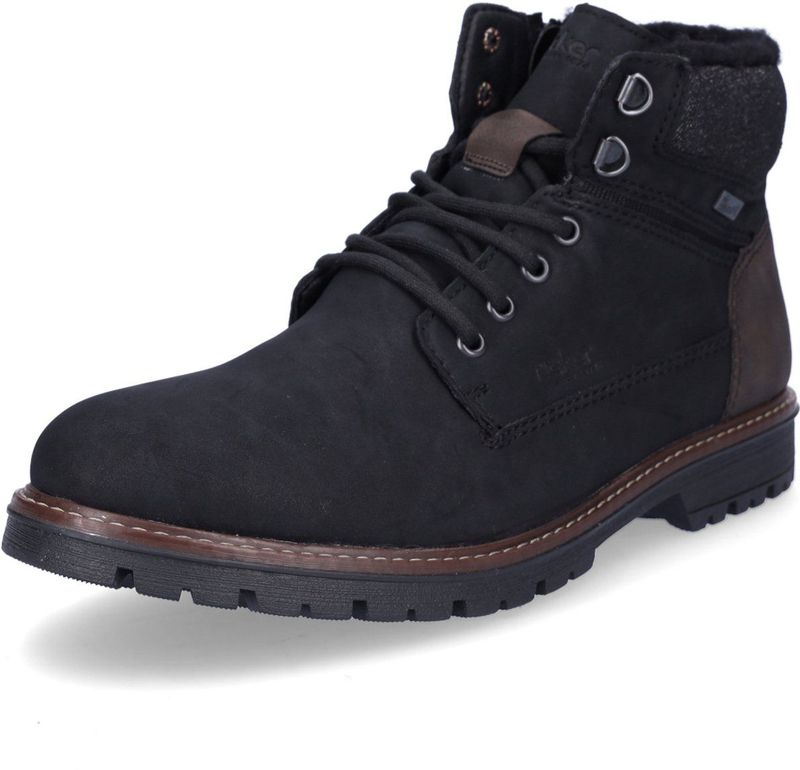 Winterlaarzen - Zwart/Donkerbruin - TEX-Membraan - Ritssluiting/Vetersluiting