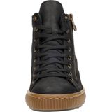 Rieker - Dames Veterboot - Zwart - Imitatieleer - Uitneembaar Voetbed