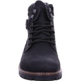 Rieker - Veterboot - Zwart - Imitatieleer - Lamswollen Voering