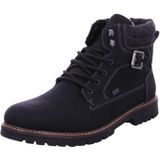 Rieker - Veterboot - Zwart - Imitatieleer - Lamswollen Voering