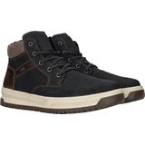 Rieker - Veterboot - Imitatieleer - Grijze Enkelkraag - Rubber Zool