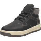 Rieker - Veterboot - Imitatieleer - Grijze Enkelkraag - Rubber Zool