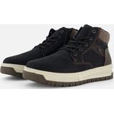 Rieker - Veterboot - Imitatieleer - Grijze Enkelkraag - Rubber Zool