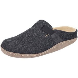 Rieker - Dames 66392 Pantoffels - Zwart - Textiel - Synthetisch