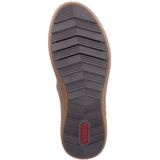 Rieker - Dames Veterboot - Donker Taupe - Imitatieleer - Rubber Zool