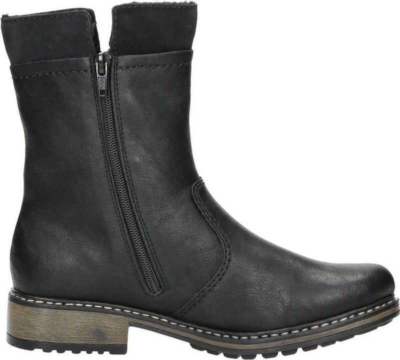 Rieker Z6880 korte laarzen dames, zwart.