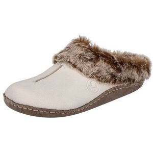 Rieker Dames 66390 Pantoffels, beige, 36 EU