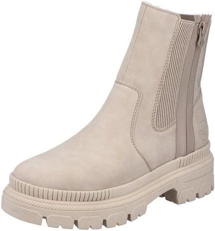 Rieker - Y9373 - Chelsea Laarzen - Beige - Sleehak - Medium Breedte