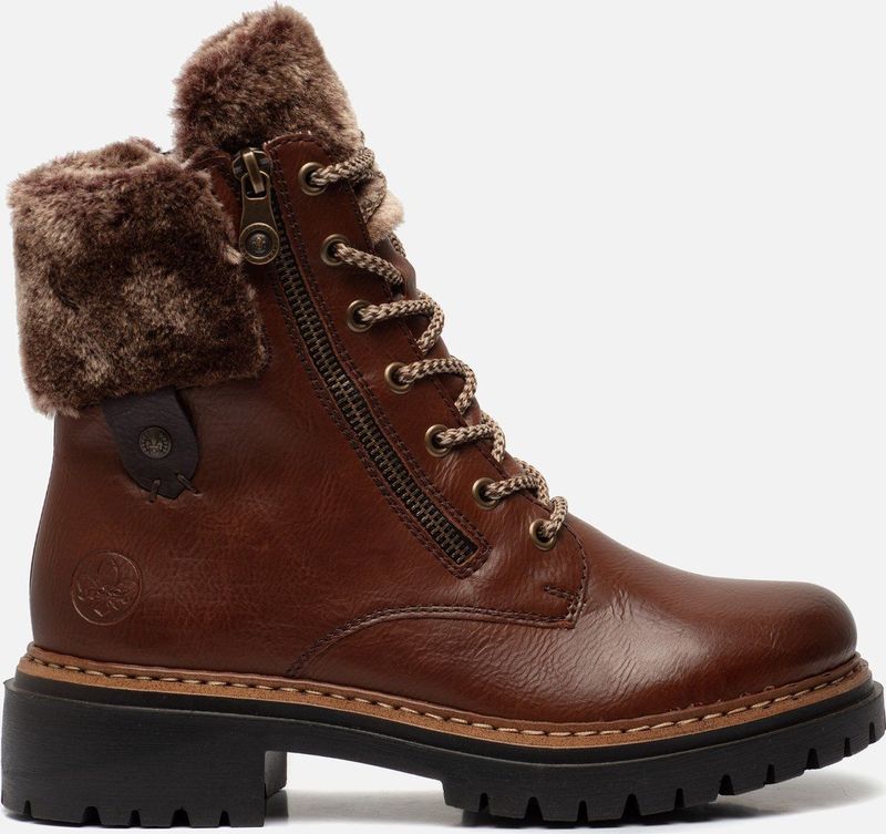 Rieker Veterschoenen Hoog Veterschoenen Hoog - cognac