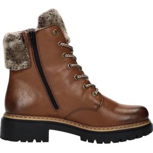 Rieker - Winterlaarsjes - Bruin - Imitatiebont - Blokhak