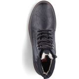 Rieker - Enkellaarsjes - Zwart - Synthetisch - Vetersluiting