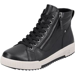 Rieker - W0164 - Sneakers - Zwart - Glad Leder - Verwisselbaar Voetbed