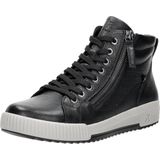 Rieker - Dames Veterboot - Nubuckleer - Zwart - Met Rits