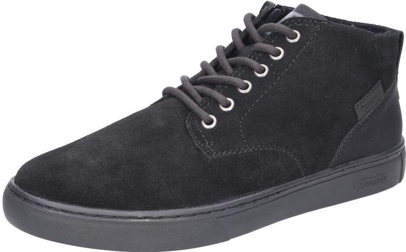 Rieker - Enkellaarsjes - Zwart - Suède - Vetersluiting