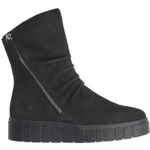 Rieker, Schoenen, Dames, Zwart, 38 EU, Suède, Zwarte Gesloten Booties