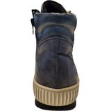 Veterboots - Donkerblauw - Platform - Vetersluiting - Crash Look