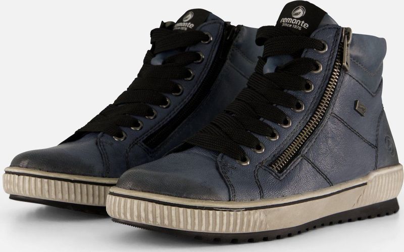 Veterboots - Donkerblauw - Platform - Vetersluiting - Crash Look