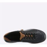 Casual - Donkerblauw/Bruin - Vrijetijdsschoen - TEX-uitvoering - Vetersluiting