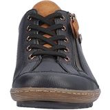 Casual - Donkerblauw/Bruin - Vrijetijdsschoen - TEX-uitvoering - Vetersluiting