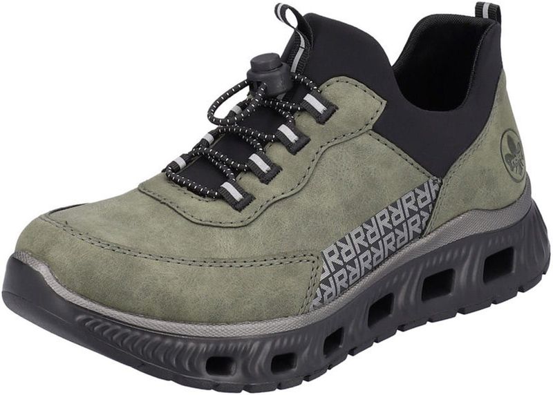 Instappers - Groen/Zwart - Textiel - Sleehak