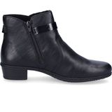 Rieker - Y0783 - Enkellaarzen - Zwart - Gevoerd - Halve Laarzen - Winterschoen