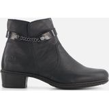 Rieker - Y0783 - Enkellaarzen - Zwart - Gevoerd - Halve Laarzen - Winterschoen