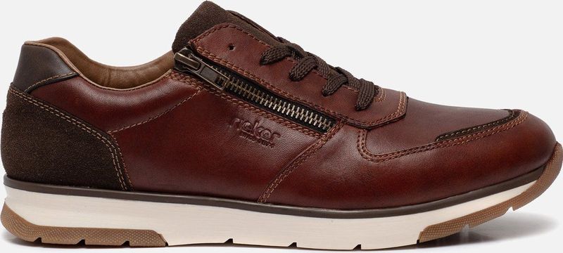 Rieker Sneakers - Cognac - Leer - Rubber Zool