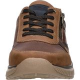 Rieker - Sneakers - Bruin - Textiel - Rits- en Vetersluiting