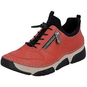 Rieker 45951 Sneakers voor dames, rood, 36 EU