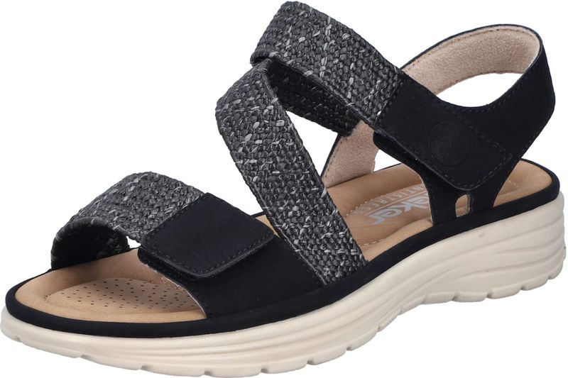 Rieker Sandale, Sommerschuh, Outdoorsandale mit regulierbaren Klettverschlüssen