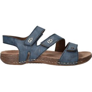 Rieker - 61402 - Sandalen - Blauw - Glad Leer - Klittenbandsluiting