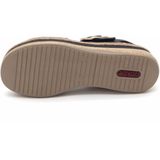 Rieker - Dames Sandaal - Zwart Multi - Imitatieleer - Antistress Voetbed