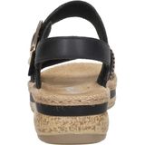 Rieker - Dames Sandaal - Zwart Multi - Imitatieleer - Antistress Voetbed
