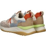 OTTO RIEKER Sport Sneakers - Wit/Rosé/Lichtblauw - Vrijetijdsschoen - Vetersluiting - Sleehak