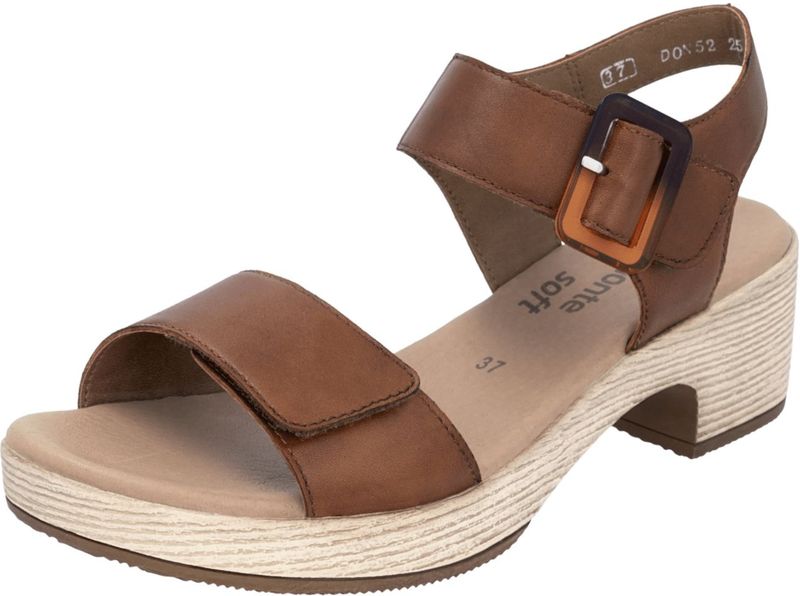 Remonte Sandalette, Blockabsatz, Sommerschuh, Sandale mit Klettverschlüssen