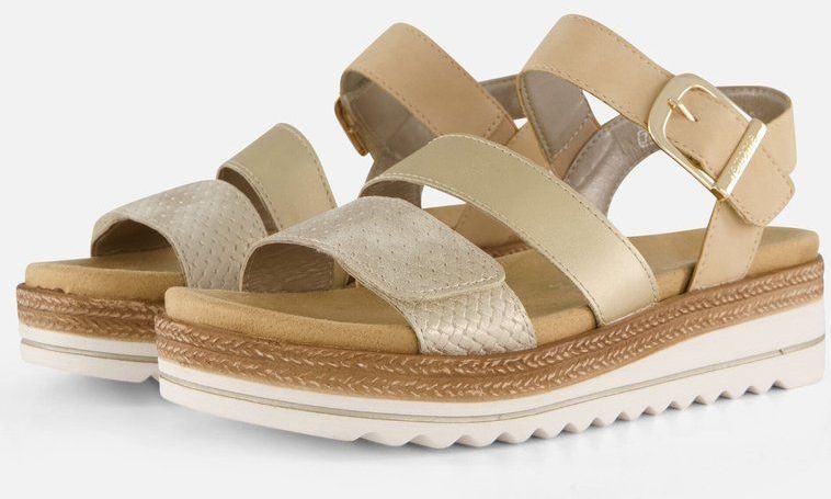 Remonte - Sandalen - Goud - Synthetisch - Banden met Klittenband