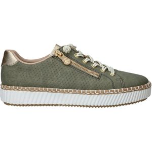 Rieker - M2940-52 - Dames Sneaker - Groen - Nubuck Leer